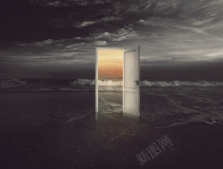 一扇门新世界的大门背景图高清图片