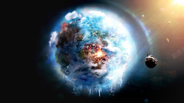 星球表面黄色光效叠加jpg设计背景_88icon https://88icon.com 叠加 星球 色光 表面