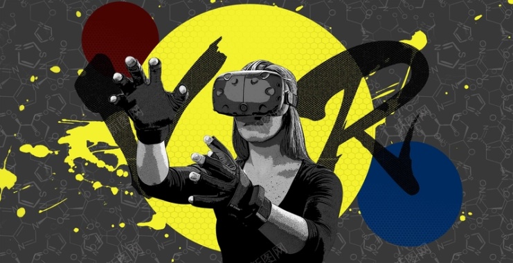 VR眼镜海报背景模板背景