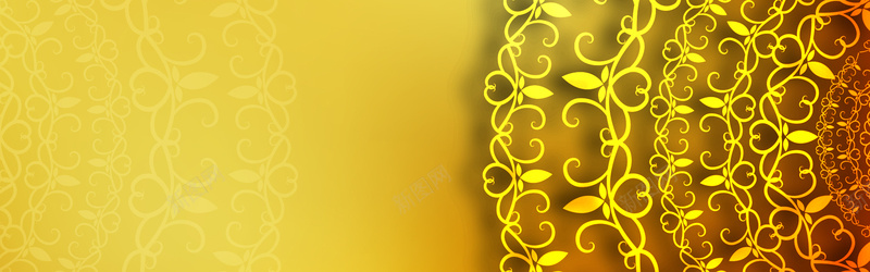 金黄色花纹背景背景