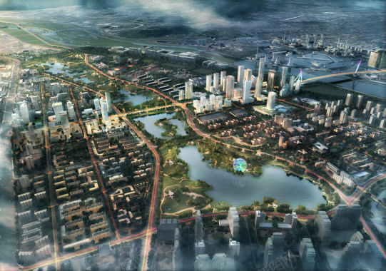 城市建筑规划布局海报背景背景