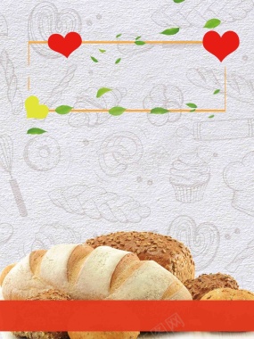 面包糕点美食海报背景模板背景