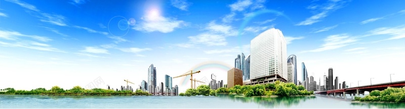 城市背景psd_88icon https://88icon.com 城市 摄影 楼房 海报banner 蓝天 风景