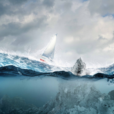 冒险极限运动帆船背景摄影图片