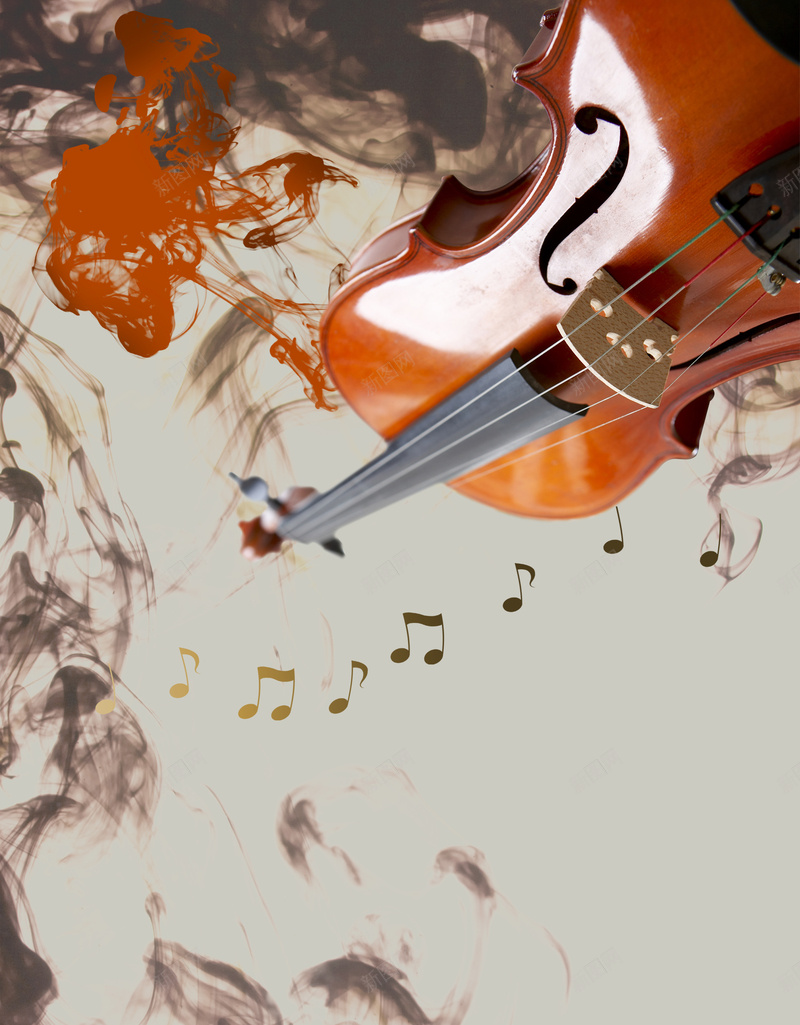 中国风墨迹围绕的小提琴背景psd设计背景_88icon https://88icon.com 乐器 墨染 墨迹肌理背景 小提琴 水墨 素材 背景 音乐 音乐会 音乐会海报 音符