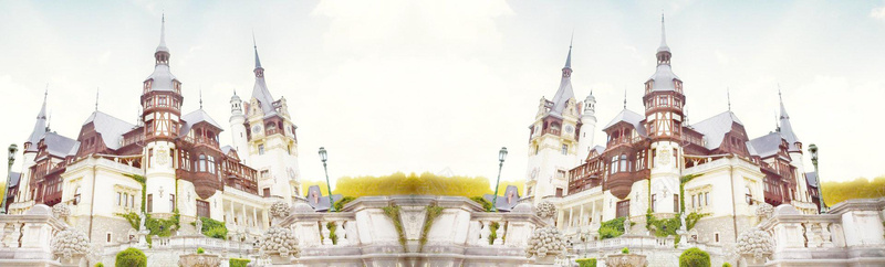 欧式建筑海报背景背景