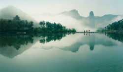 山水温暖风景山水背景高清图片