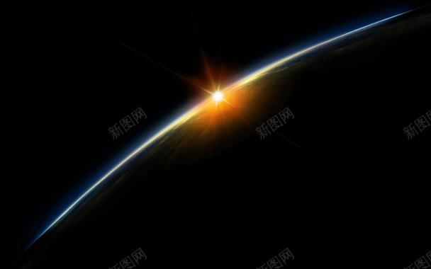 大气星球日出背景图背景