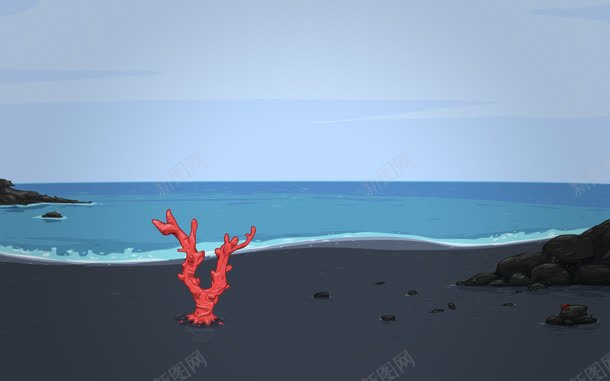 蓝色海边沙滩海岸jpg设计背景_88icon https://88icon.com 沙滩 海岸 海边 蓝色