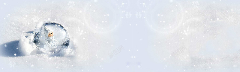 冬季水晶球背景banner背景