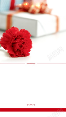 母亲节红色花朵H5背景背景