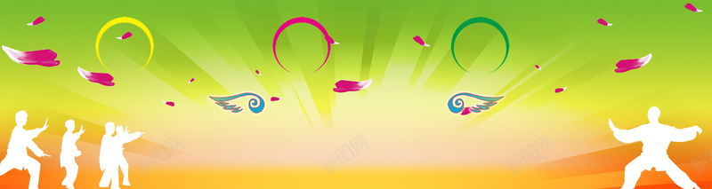 太极拳宣传海报psd设计背景_88icon https://88icon.com 体育 健身 天猫 太极小人 太极拳 手绘 活力 海报banner 淘宝 运动
