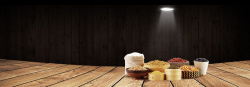 美食类电商图五谷杂粮大气灯光木纹黑色背景高清图片