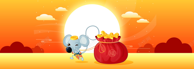 卡通看老鼠背红包背景bannerjpg设计背景_88icon https://88icon.com banner 其他 卡通 可爱 海报banner 红色 老鼠 背景 背红包