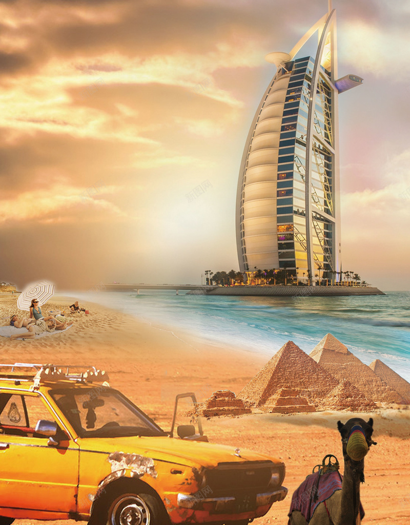 埃及迪拜旅游宣传海报背景psd设计背景_88icon https://88icon.com 埃及 微信海报 旅游 旅游海报 迪拜