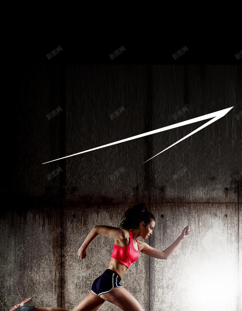 跑步比赛运动海报展板psd设计背景_88icon https://88icon.com 少女 摄影 比赛 跑步 风景 黑色