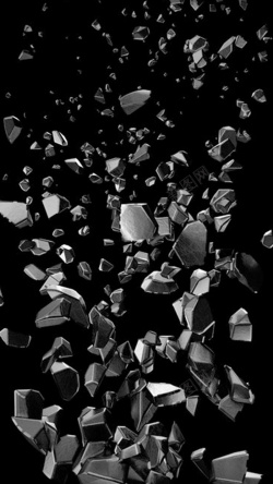 碎石纹理大气酷黑碎石科技感H5背景高清图片