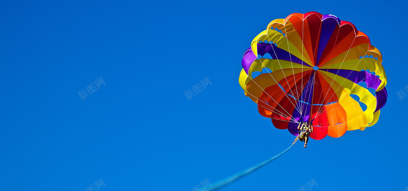 滑翔伞背景摄影图片