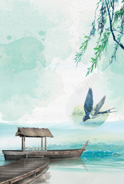 中国风传统清明节节日海报背景