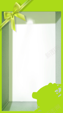绿色盒子礼盒背景背景
