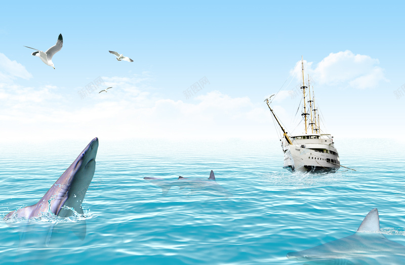 海豚跳跃的海平面背景psd_88icon https://88icon.com 摄影 海平面 海水 海豚 蓝色 跳跃 风景 飞燕
