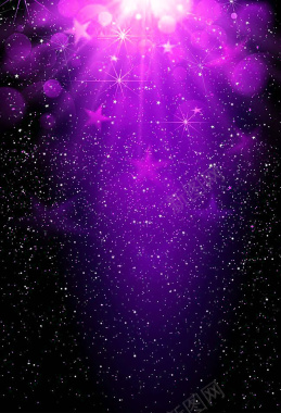 紫黑色浪漫星空背景背景