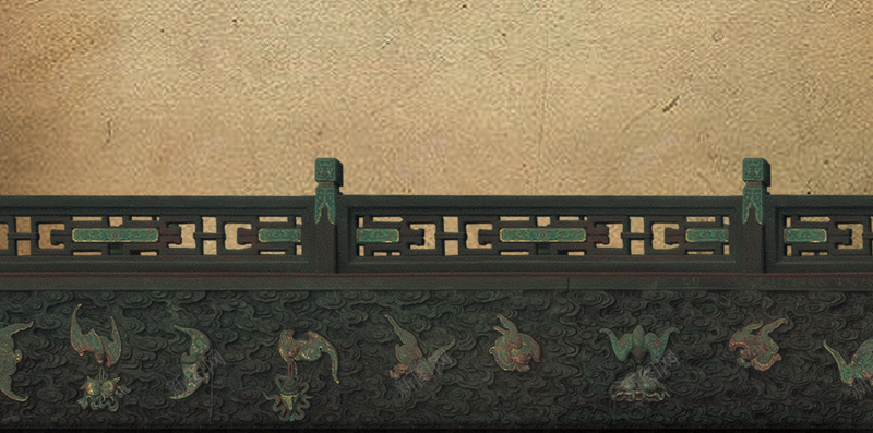 中国风古文化H5背景psd设计背景_88icon https://88icon.com 中国风 古文化 宫殿 文化 文化背景 花纹 黄底 黄色