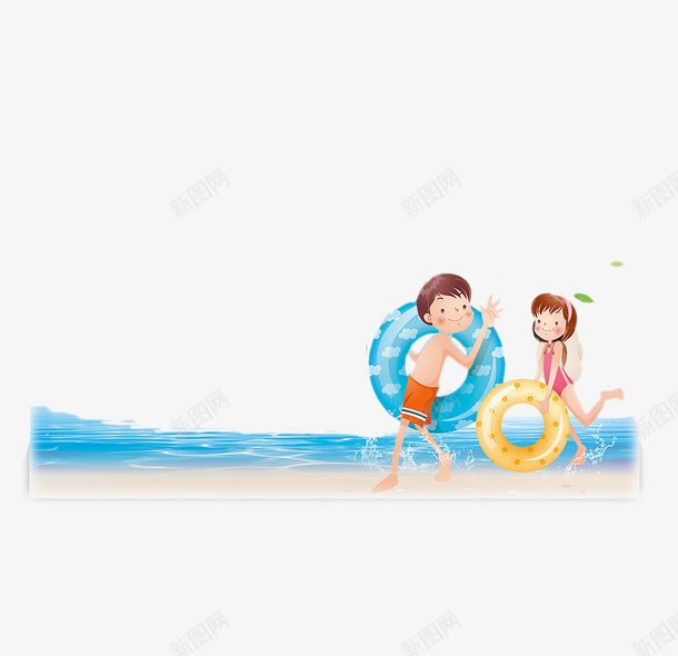 韩版蓝色清凉风格游泳海报插画psd免抠素材_88icon https://88icon.com 可爱 夏天 小清新 插画 教练 教练老师 时尚 海豚 游泳 游泳教练 简约 装饰 韩版