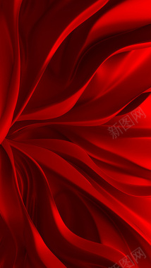红色丝绸质感h5背景图背景