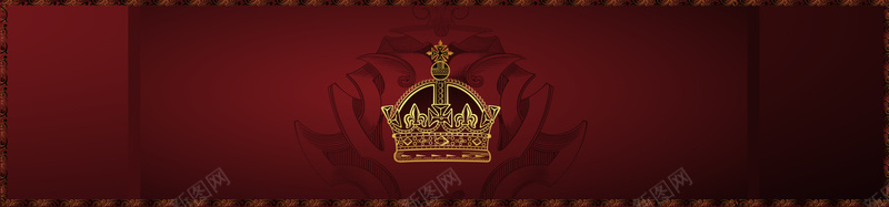 暗红色欧式皇冠背景背景