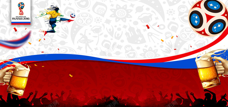 2018决战世界杯足球banner背景