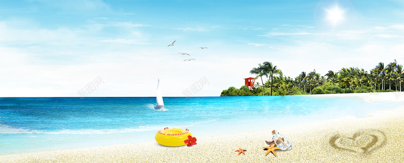 海滩清爽背景psd_88icon https://88icon.com 夏天 夏日 天猫 度假 摄影 沙滩 海报banner 海边 淘宝 清爽 激情 酷爽 风景