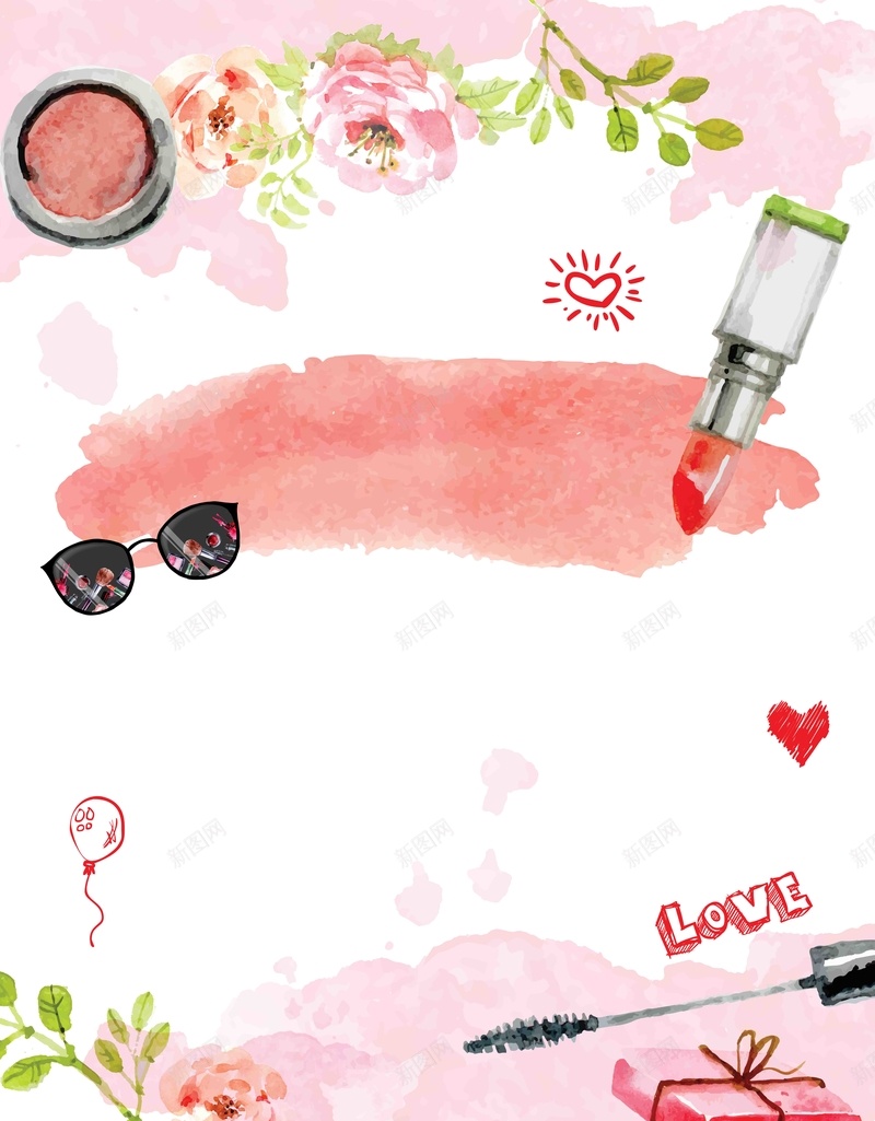 38妇女节化妆品口红促销海报背景psd设计背景_88icon https://88icon.com 38 促销 化妆品 口红 妇女节 宣传 手绘 插画 海报 素材 背景 节气