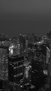 城市灯光夜景H5背景摄影图片