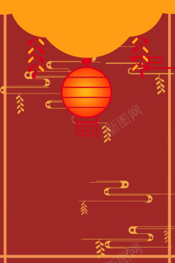 中国风红色中秋佳节背景图背景