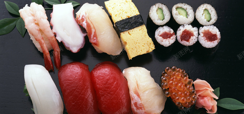 日系美食寿司背景摄影图片