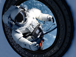 太空装备创意宇航员与星球未来科技高清图片