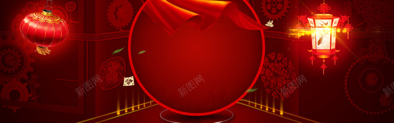 春节大气中国风红色海报背景psd_88icon https://88icon.com 剪纸 回家过年 年夜饭 打烊 旅游 春运 灯光 灯笼 窗花 红包 红绸 联欢晚会 舞台 鸡年