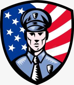 美国的警察帽素材