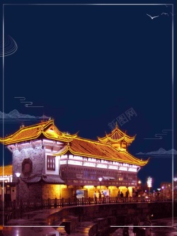 成都夜景都江堰旅游宣传推广高清图片