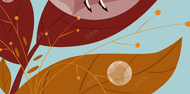 淡暖色简约寒露节气24节气psd设计背景_88icon https://88icon.com 24节气 二十四节气 人物 传统节气 农历 叶子 女孩 寒露 手绘 插画 植物 淡暖色 简约 节气