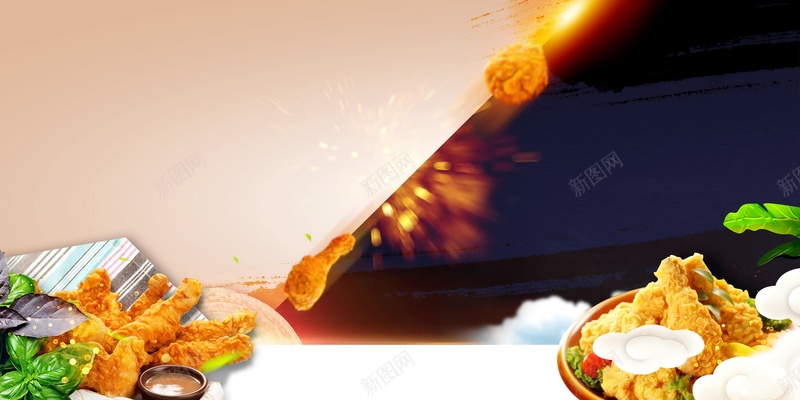 清新风美味炸鸡促销单背景模板psd设计背景_88icon https://88icon.com PSD源文件 PSD素材 分层文件 大鸡排 炸鸡 美味 美食 背景模板 背景海报 背景素材 饮料 高清背景