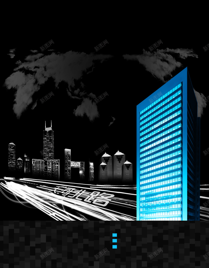 大气地产海报背景psd设计背景_88icon https://88icon.com 商务 大气地产海报背景 科幻 科技 黑色