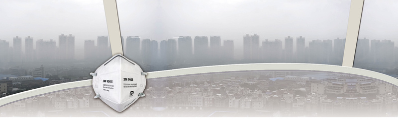 现代都市城市环保防雾霾口罩背景banner背景