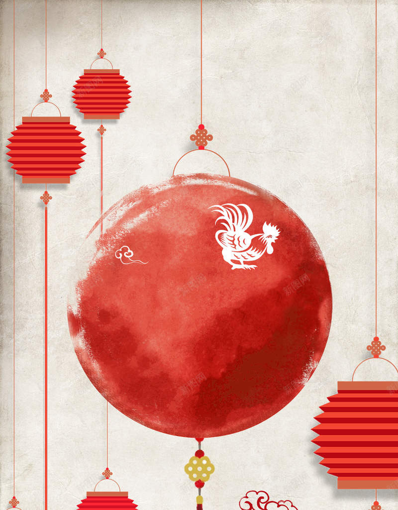 2017春节除夕H5中国风背景psdpsd设计背景_88icon https://88icon.com 2017 H5背景 h5 psd源文件 中国年 中国风 挂饰 新年 春节 灯笼 祥云 除夕 鸡年