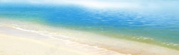 蓝色海洋沙滩背景背景