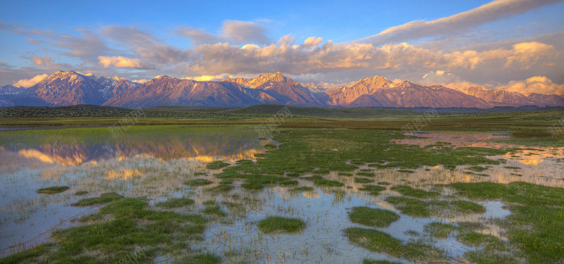 山水自然美丽风景bannerjpg_88icon https://88icon.com 摄影 水 海报banner 湿地 草原 雪山 风景