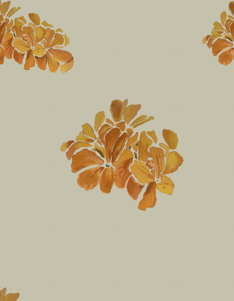 无缝花卉图案自由矢量背景psd设计背景_88icon https://88icon.com H5 手绘 矢量 纹理 背景图 花卉 质感 黄色