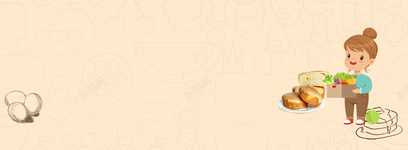 宝宝辅食膳食均衡简约手绘黄色bannerpsd设计背景_88icon https://88icon.com 健康 健康饮食 健康饮食海报 均衡 均衡营养 均衡营养海报 奶类 水果 粗粮 粗粮海报 营养 蛋类