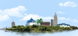 台湾景色台湾旅游海报背景高清图片